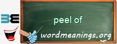WordMeaning blackboard for peel of